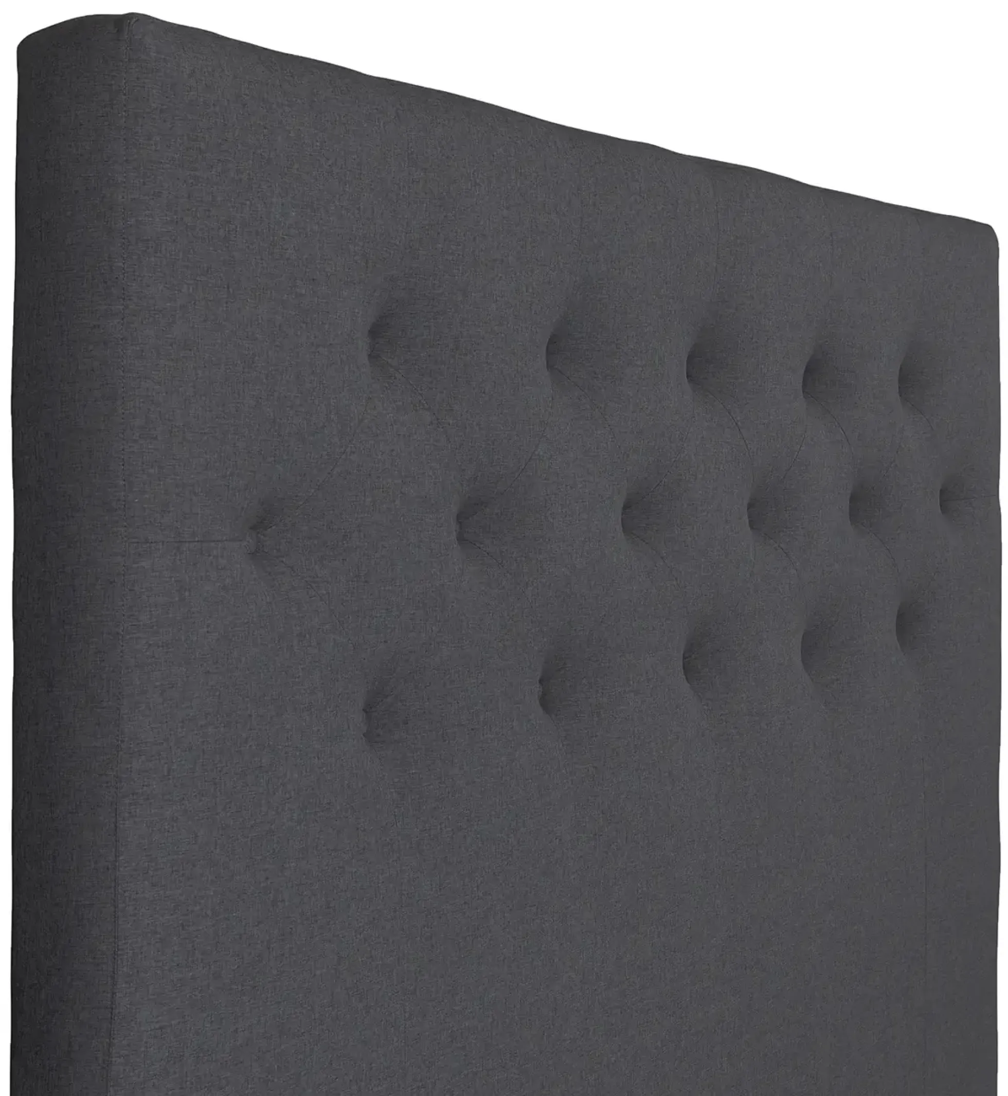 Sengegavl 160x150 cm - Mørkegråt hovedgærde med knapper - Nordstrand Home