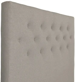 Sengegavl 140x150 cm - Sandfarvet hovedgærde med knapper - Nordstrand Home