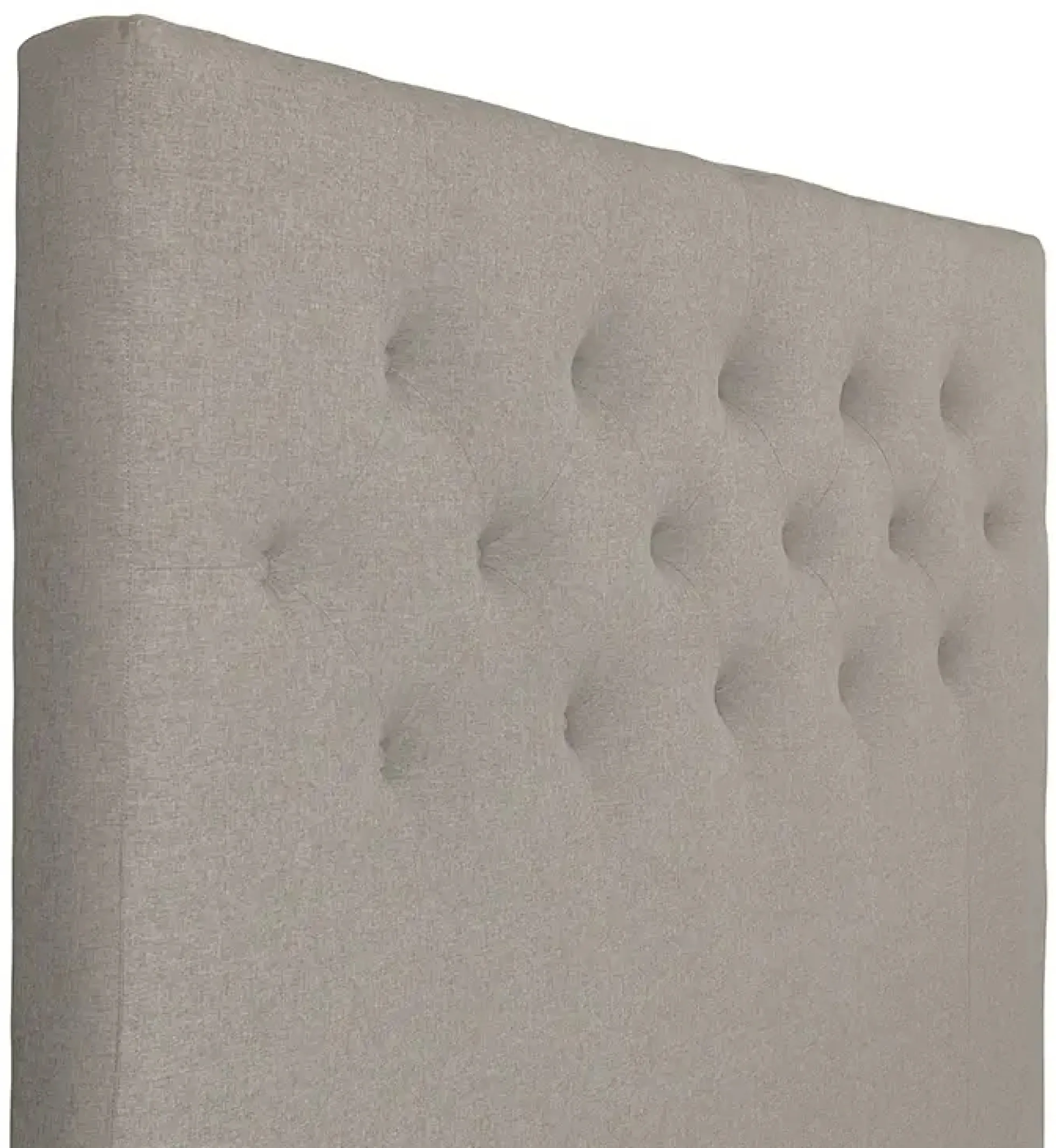 Sengegavl 140x150 cm - Sandfarvet hovedgærde med knapper - Nordstrand Home