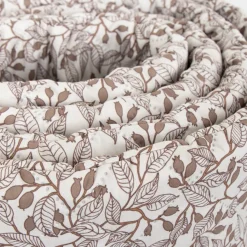 Sengerand - Passer til babyseng 120x60 cm - Beige med blade