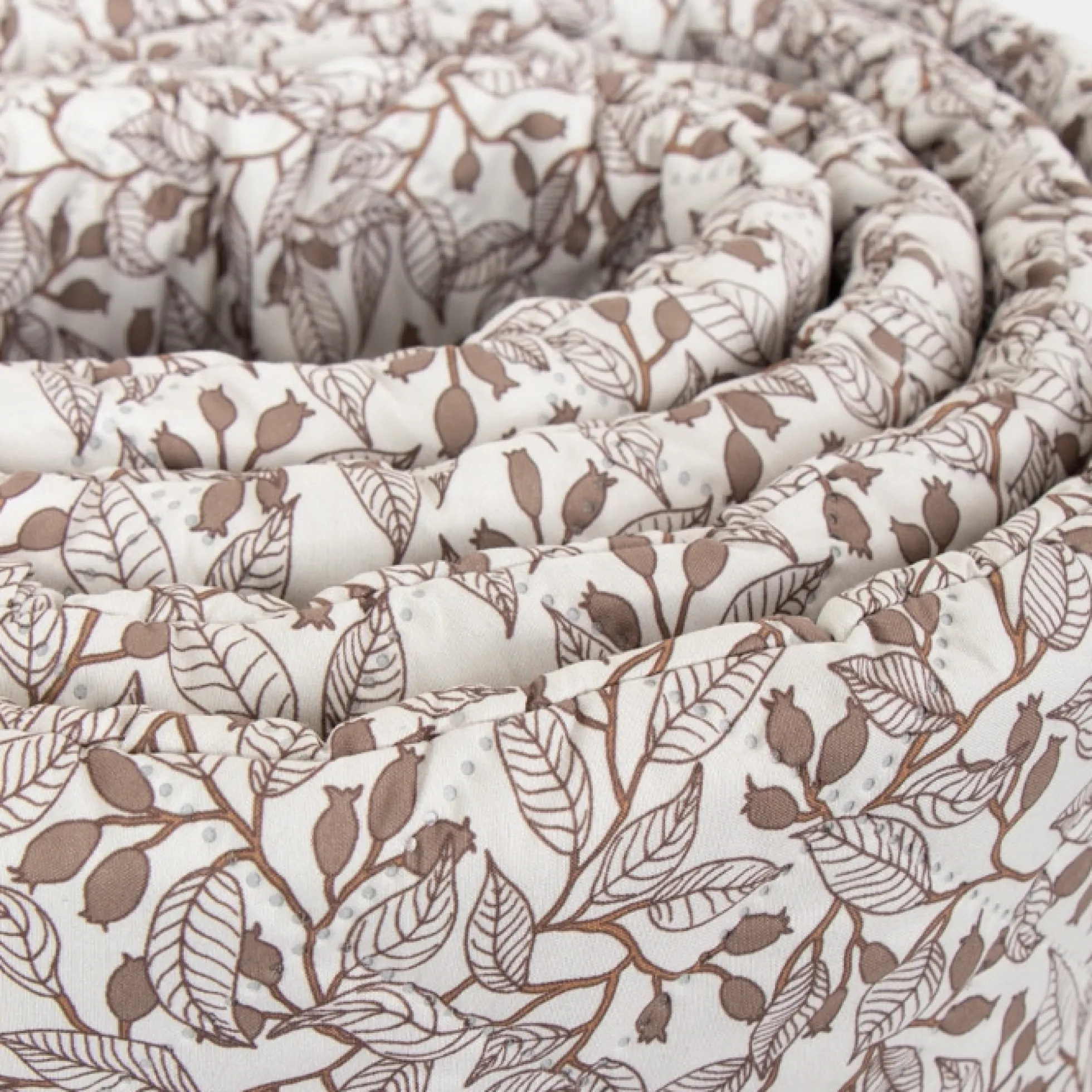 Sengerand - Passer til babyseng 120x60 cm - Beige med blade