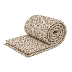 Sengerand - Passer til babyseng 120x60 cm - Beige med blade