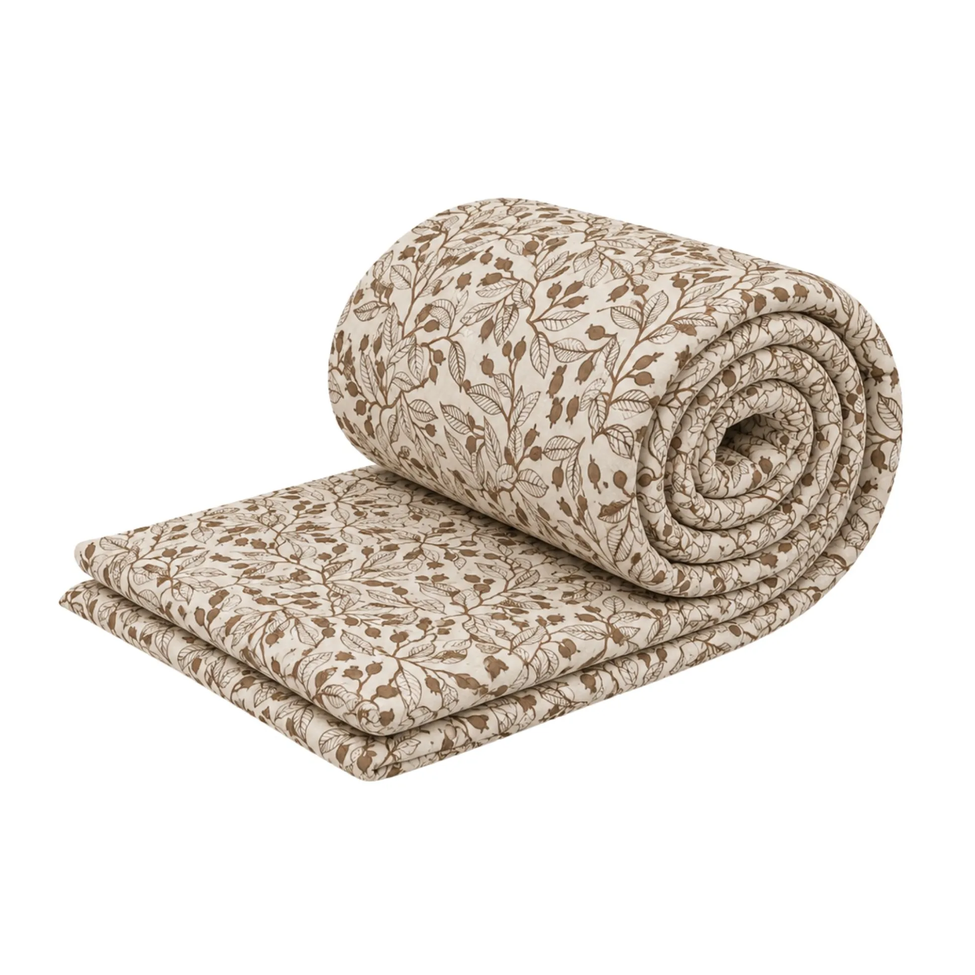 Sengerand - Passer til babyseng 120x60 cm - Beige med blade