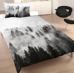 Sengetøj med landskab - 100% bomuld - Børnesengetøj 140x200 cm