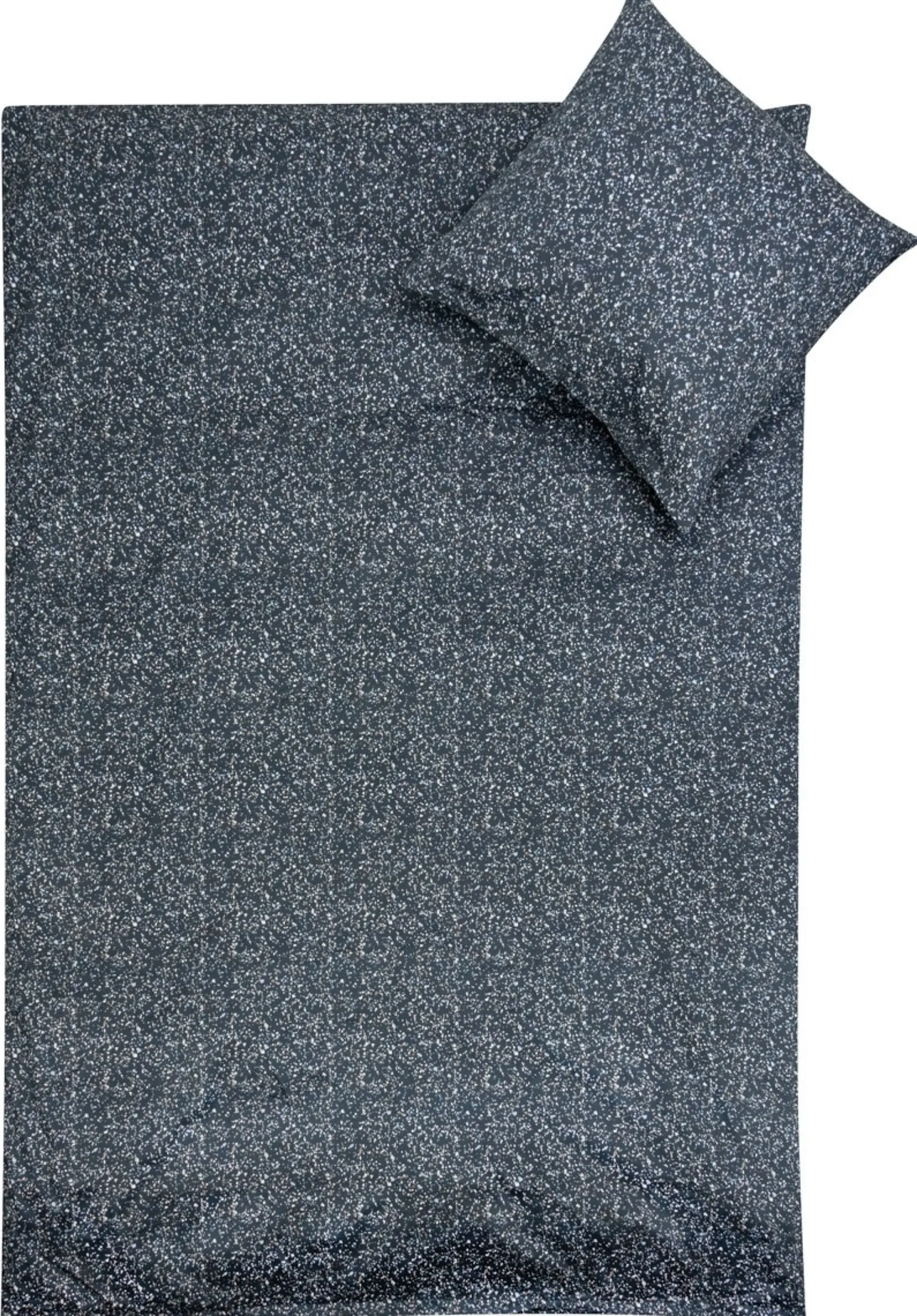 Sengetøj med marble design - 100% bomuldssatin - Babysengetøj 70x100 cm - Mørkeblå