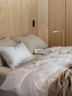 Sengetøj til dobbeltdyne - 100% ekstra fin bomuld 200x220 cm sengesæt Høie Tor beige