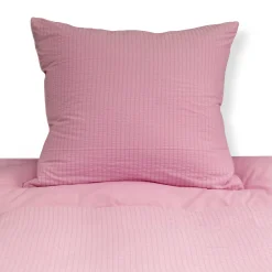 Sengetøj 140x200 cm - Bæk og bølge - Microfiber - Rosa seer sucker
