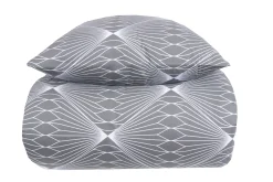Sengetøj 150x210 cm - 100% Bomuld - Diamond grey