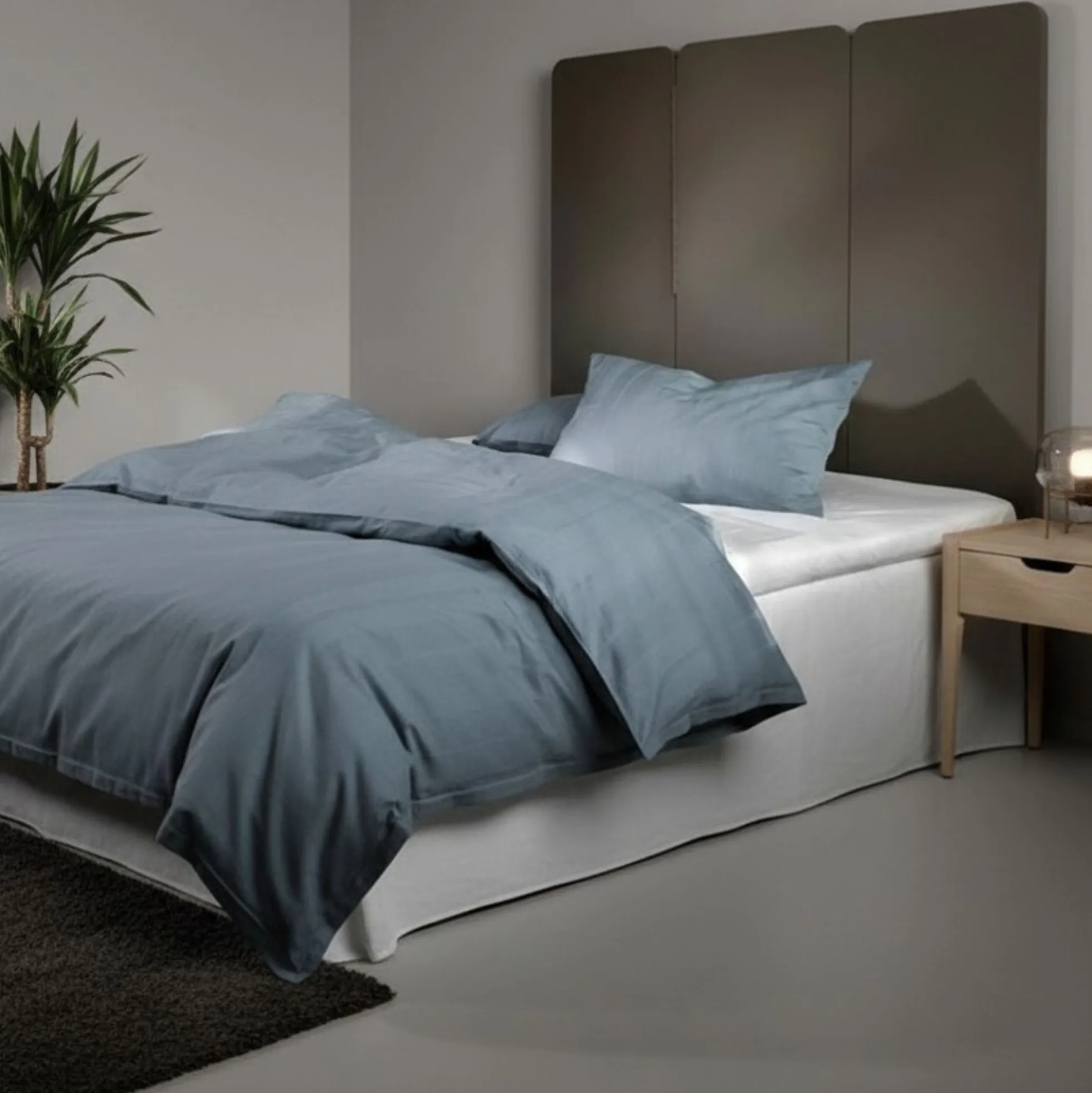 Sengetøj 140x220 cm - 100% bomuld - Høie of Scandinavia - Midnatt Dus Blå