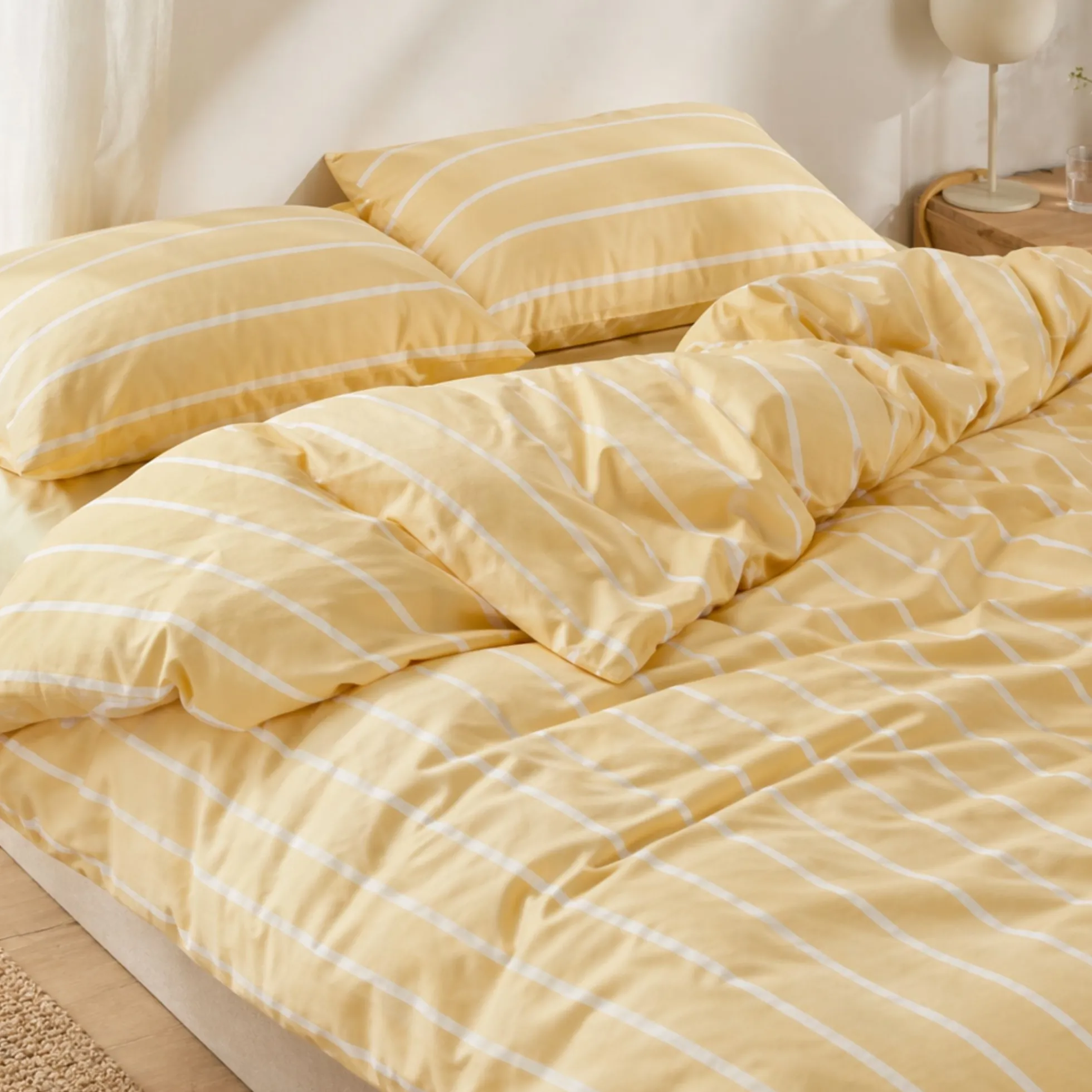 Sengetøj 140x220 cm - 100% bomuld - Høie of Scandinavia - Sander Yellow