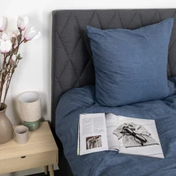 Sengetøj 150x210 cm - Bomulds flonel - Blue Melange