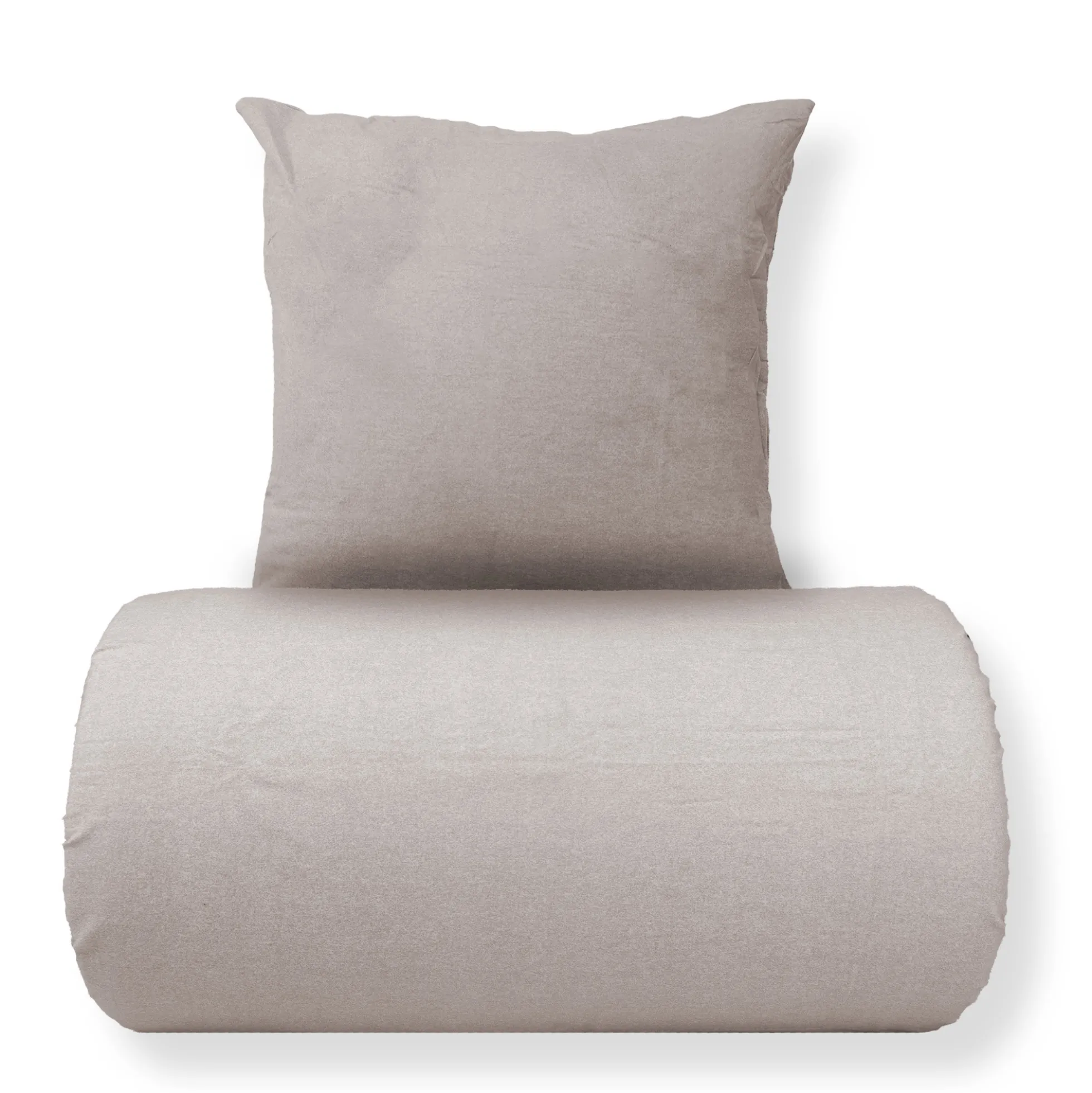 Sengetøj 140x220 cm - Bomulds flonel - Grey Melange