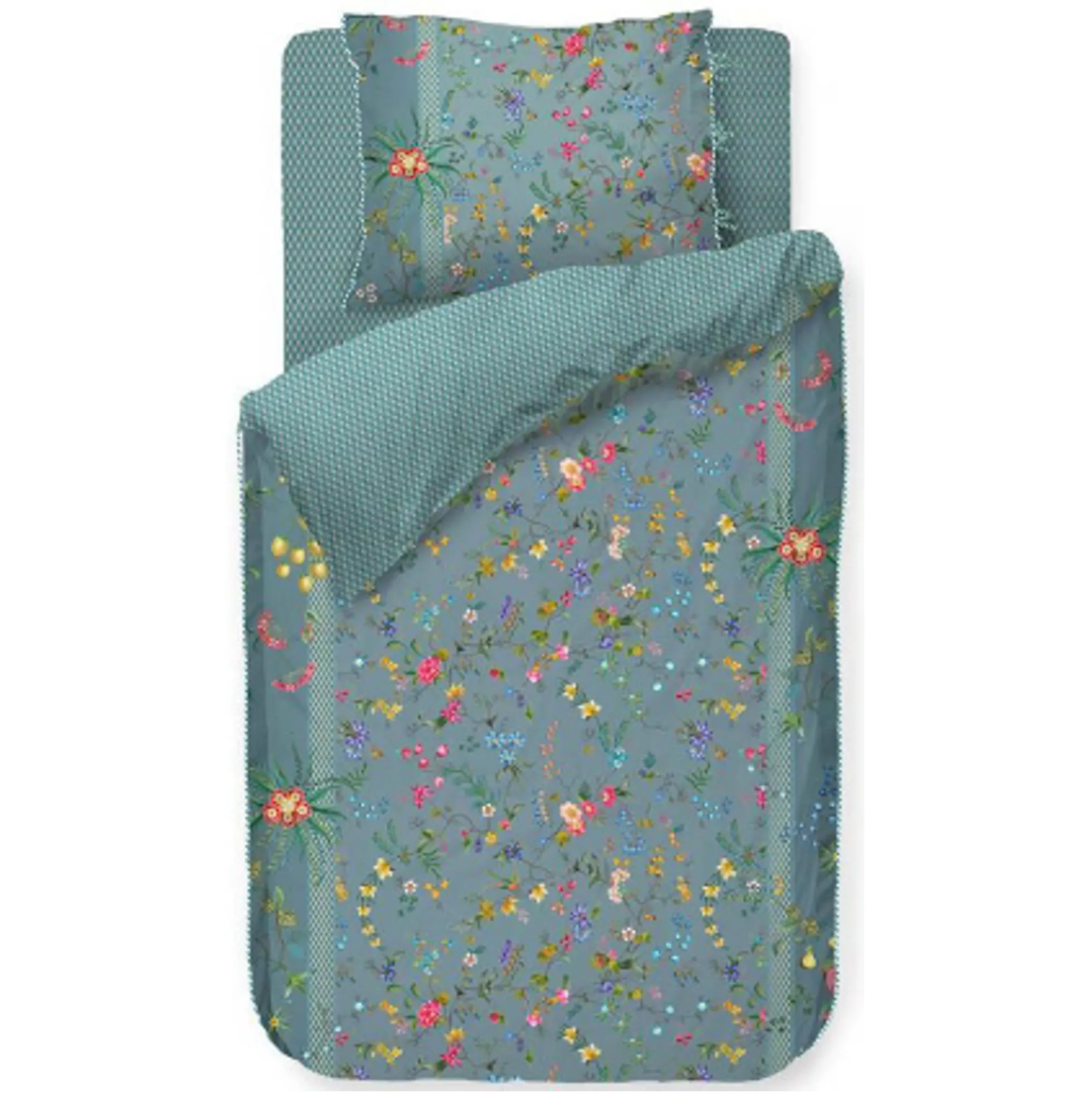 Sengetøj 140x200 cm - 100% bomuldspercale - Pip Studio - Petit Fleurs Blue