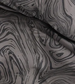Sengetøj 150x210 cm - Bomuldssatin - Gråt marble print