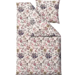 Sengetøj 140x220 cm - 100% bomuldssatin - Södahl Tapestry - Rosa blomster