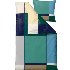 Sengetøj 140x200 cm - 100% bomuldssatin - Södahl Colour Block - Grøn