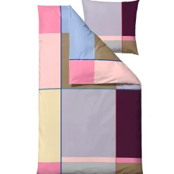Sengetøj 140x220 cm - 100% bomuldssatint - Södahl Colour Block - Lilla