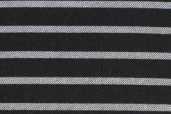 Sengetøj 150x210 cm - 100% bomuldssatin - Vendbart sort stribet print