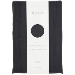 Sengetøj 140x220 cm - 100% Damaskvævet bomuldssatin - Södahl Noble - Antracitgrå
