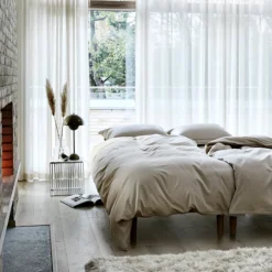 Sengetøj 140x220 cm - 100% egyptisk bomuldssatin - Høie Of Scandinavia - Elegance Beige