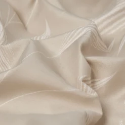Sengetøj 140x220 cm - Microfiber - Beige med print af blade