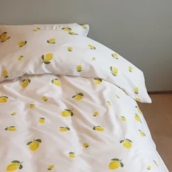Sengetøj 140x200 cm - Microfiber - Citron print