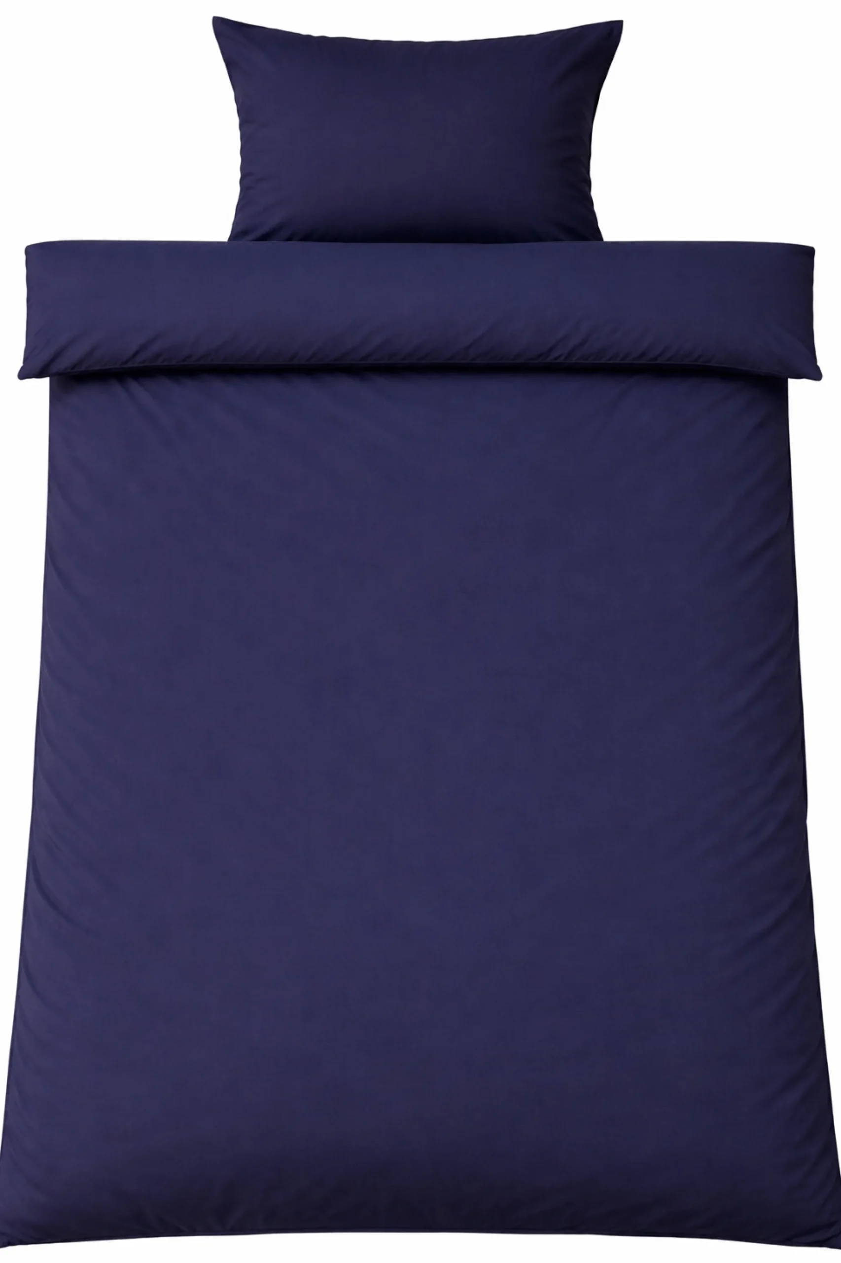 Sengetøj 140x220 cm - Microfiber - Ensfarvet mørkeblå