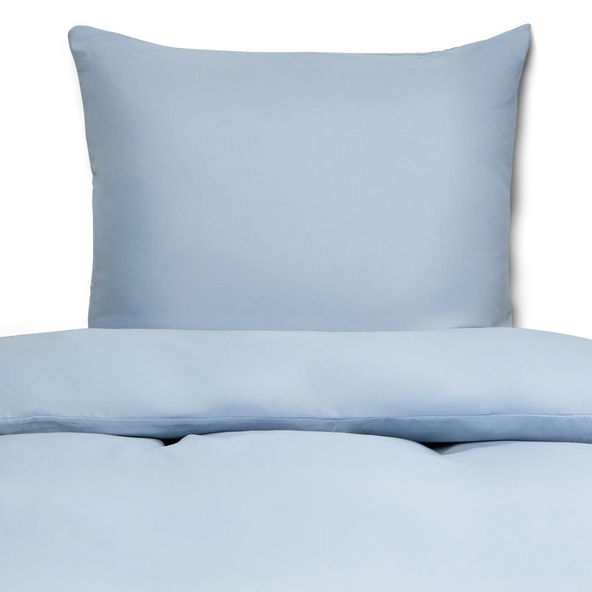 Sengetøj 140x220 cm - Microfiber - Ensfarvet lyseblå
