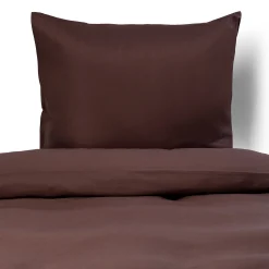 Sengetøj 140x220 cm - Microfiber - Ensfarvet brun