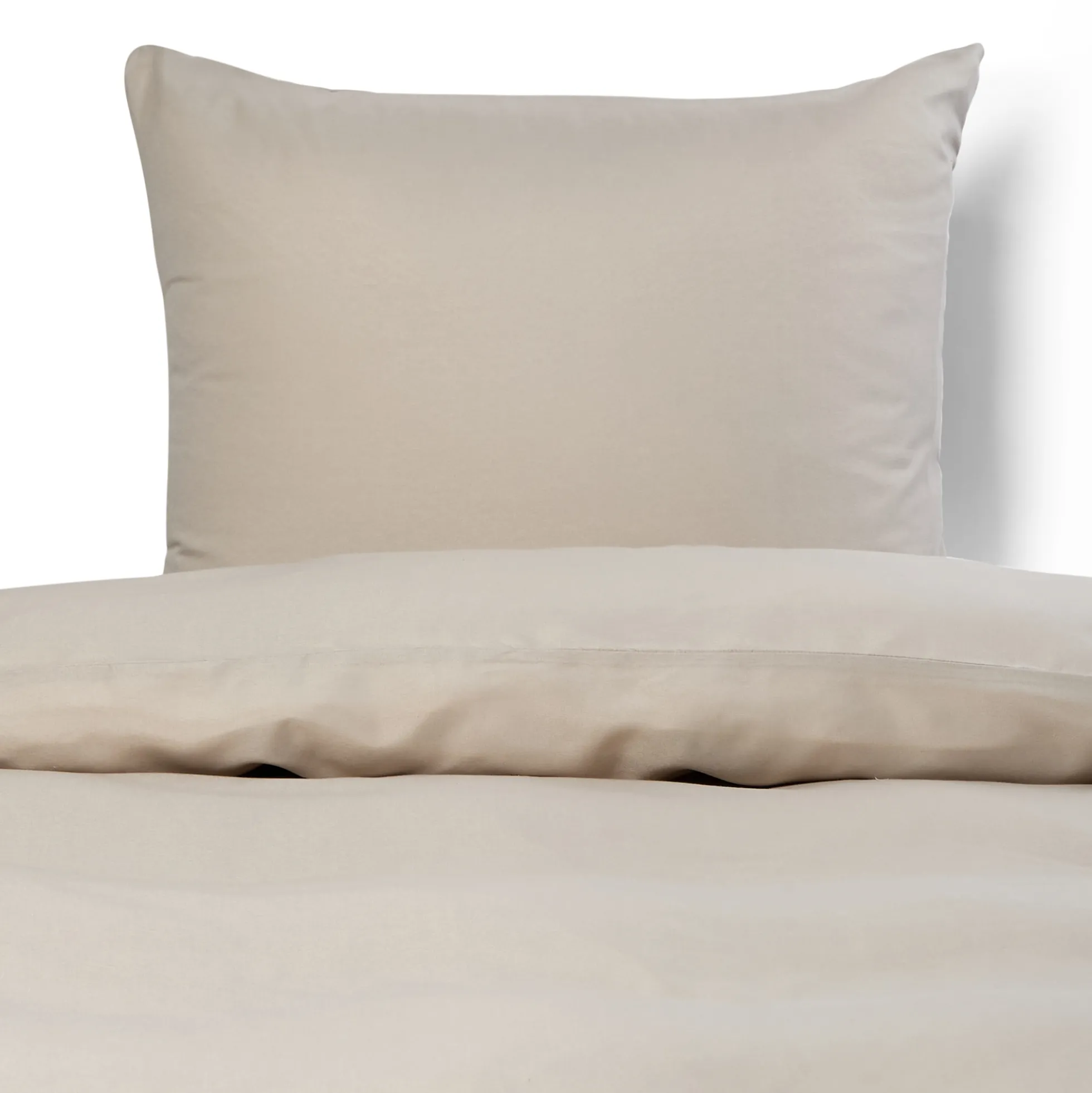 Sengetøj 140x220 cm - Microfiber - Ensfarvet beige