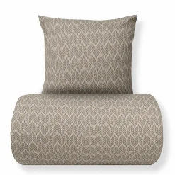 Sengetøj 140x220 cm - Microfiber - Sandfarvet mønster