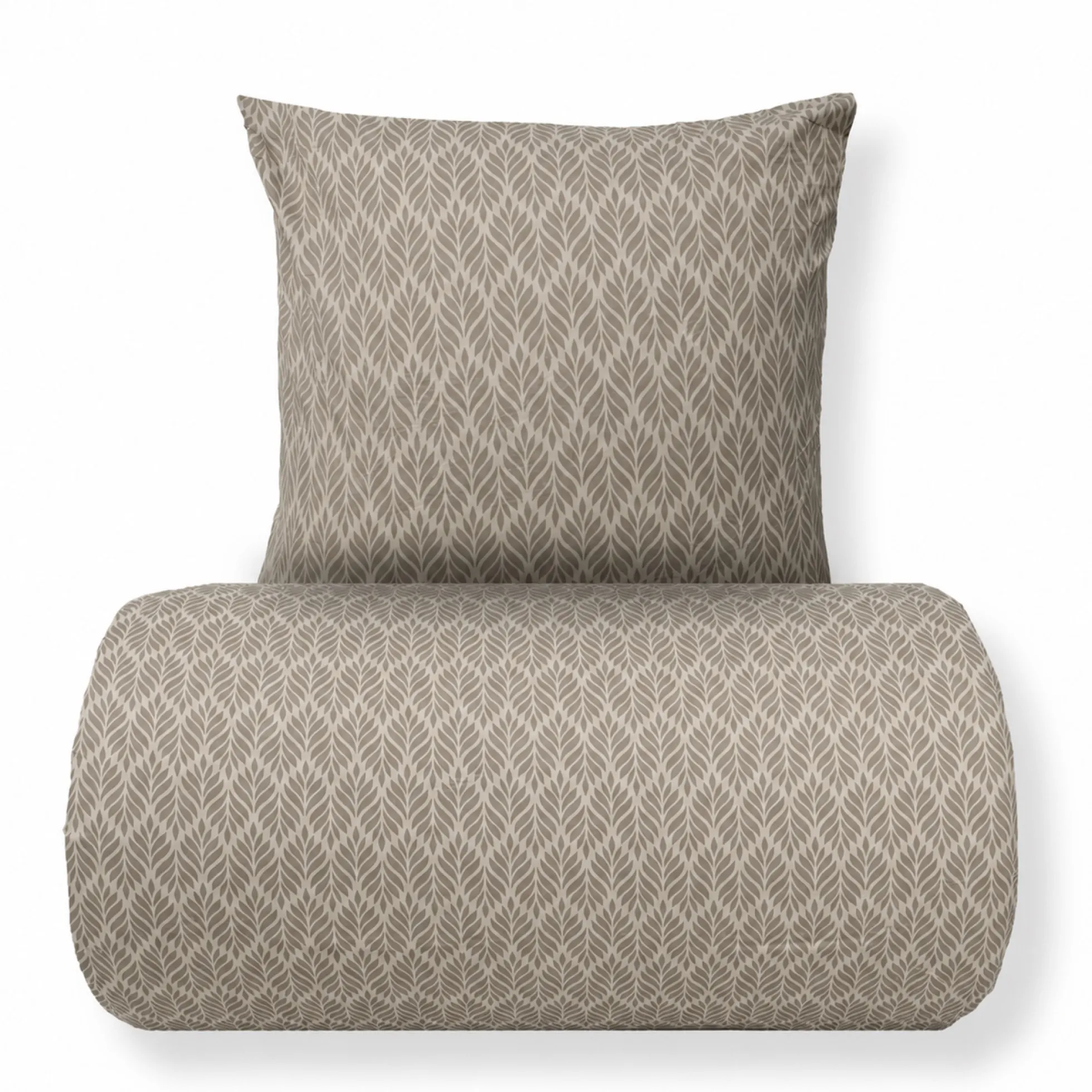 Sengetøj 140x220 cm - Microfiber - Sandfarvet mønster