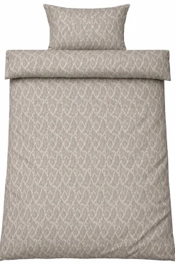 Sengetøj 140x220 cm - Microfiber - Sandfarvet mønster