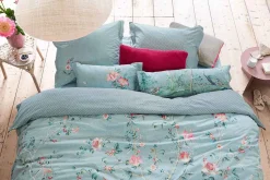 Sengetøj 200x220 cm - Okinawa blue - Vendbar dobbelt dynebetræk - 100% bomuld - Pip Studio sengetøj