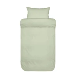 Sengetøj 140x220 cm - Stonewashed bomuldssatin - Høie of Scandinavia - Harmoni Light Green
