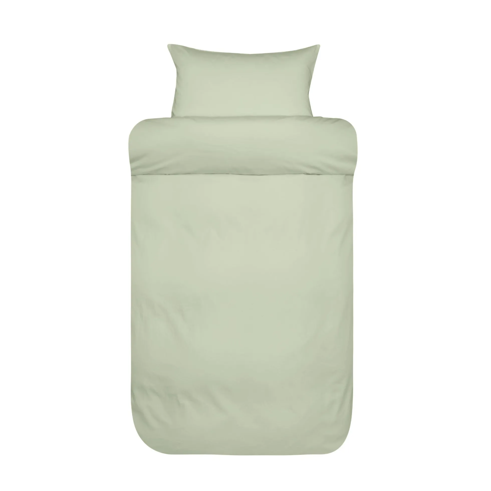 Sengetøj 140x220 cm - Stonewashed bomuldssatin - Høie of Scandinavia - Harmoni Light Green