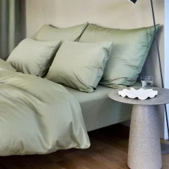 Sengetøj 140x220 cm - Stonewashed bomuldssatin - Høie of Scandinavia - Harmoni Light Green