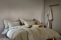 Sengetøj 140x220 cm - Stonewashed - Høie of Scandinavia - Frøya Olivengrøn