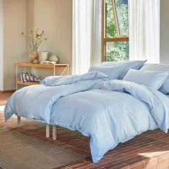 Sengetøj 140x200 cm - Stonewashed - Høie of Scandinavia - Frøya Light Blue
