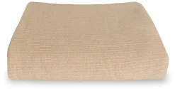 Sengetæppe - 140X220 cm - Beigefarvet sengetæppe til enkelseng - Nordstrand Home