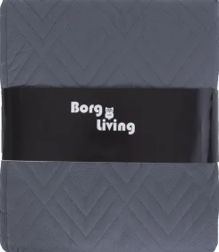 Sengetæppe - 220X240 cm - Vendbart Mørkegrå og lysegrå - Tæppe til trekvart seng