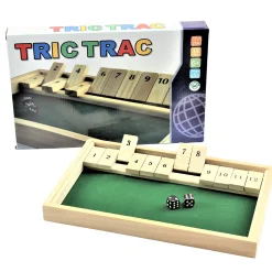 Shut the Box terningespil i træ – klassisk klapspil - 32x22 cm
