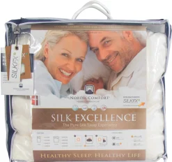 Silkedyne - Helårsdyne med silkebetræk - 140x200 cm - 100% langfibret mulberry - Nordic Comfort