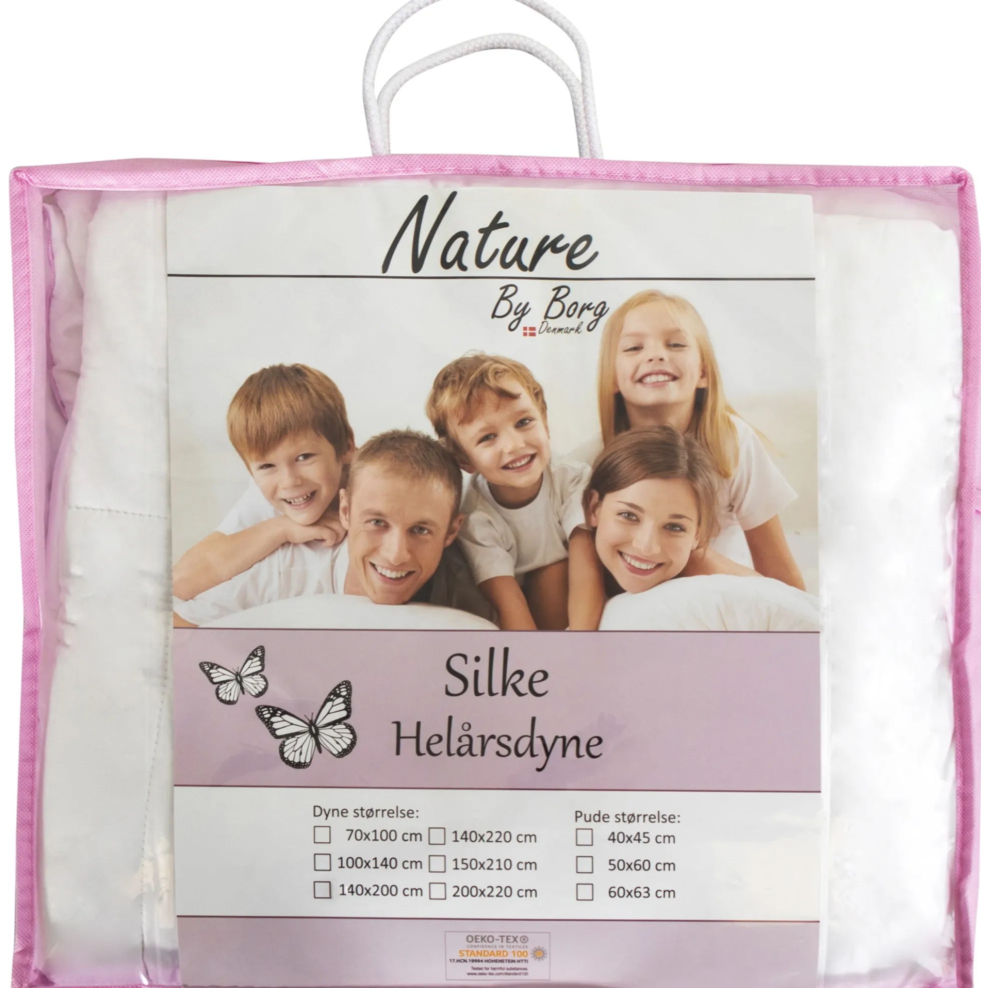 Silkedyne med 100% Mulberry silkefyld - 200x220cm - Helårsdyne - Nature By Borg dyne bambus