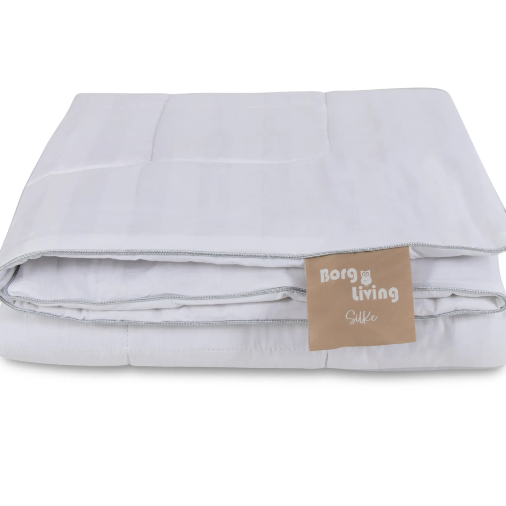 Silkedyne med 100% Mulberry silkefyld - Temperaturregulerende helårsdyne - 150x210 cm - Borg Living