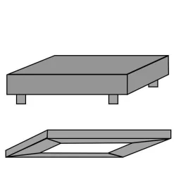 Silkelagen - Kuvertlagen 90x200x8 cm - Sort - 100% morbærsilke - By Borg