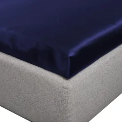Silkelagen - Kuvertlagen 90x200x8 cm - Navy - 100% morbærsilke - By Borg
