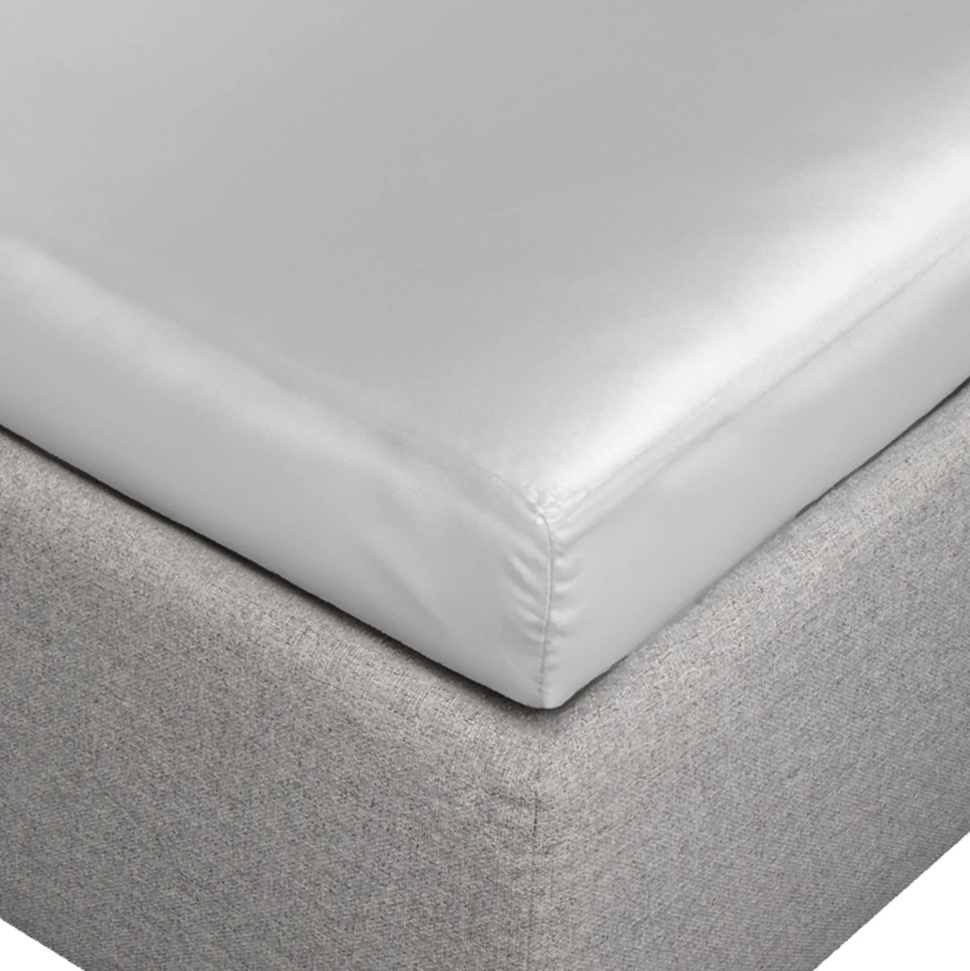 Silkelagen - Kuvertlagen 90x200x8 cm - Grå - 100% morbærsilke - By Borg