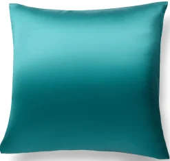 Silke pudebetræk 60x63 cm - 100% morbærsilke - Tyrkis