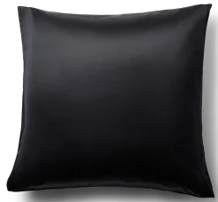 Silke pudebetræk 60x63 cm - 100% morbærsilke - Sort